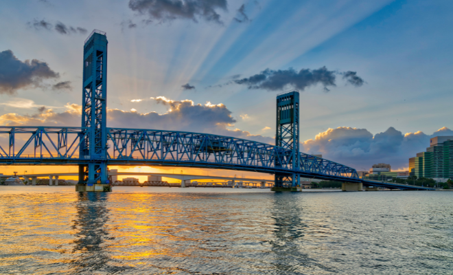 A view of the Main Street Bridge in Downtown Jacksonville.